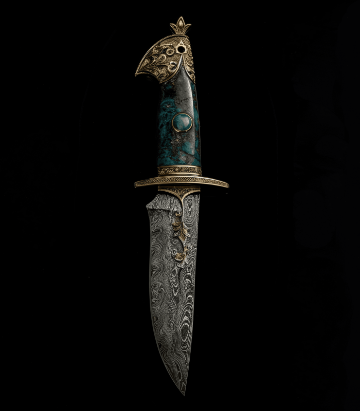 melnikxxx_Handcrafted_Damascus_steel_knife_with_carved_stone_an_e33b027d-ba90-468d-9502-ec7686361908